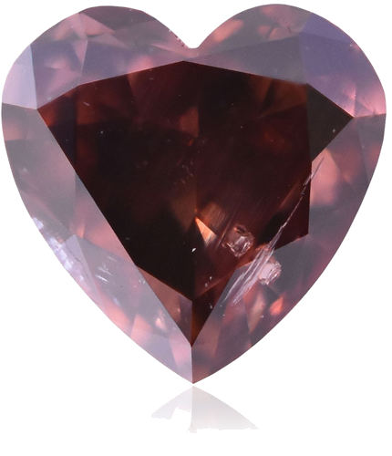 0.2 carat Fancy Deep Brownish Pink-SI2 Natūralus Heart Deimantas (1)