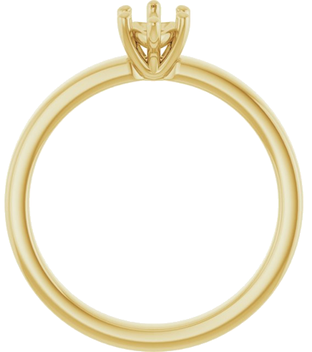 14K Yellow 8x4 mm Marquise Solitaire Engagement Ring Mounting (2)