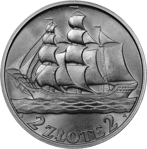 2 zlote Gdynia Seaport (1936) Poland silver coin (1)