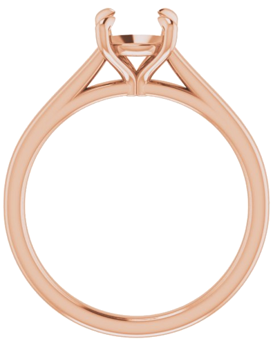 Sužadėtuvių Žiedas „Solitaire“ 585 Rožinis Aukso Round 6.5mm (2)