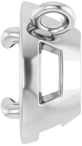 Pakabukas „Claw-Prong Solitaire Bezel-Style“ 14k white gold Round 5mm (3)