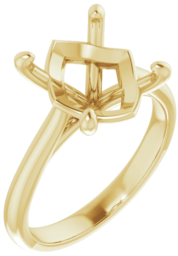 Sužadėtuvių Žiedas „Solitaire“ 10k yellow gold Oval 12mm x 10mm (1)