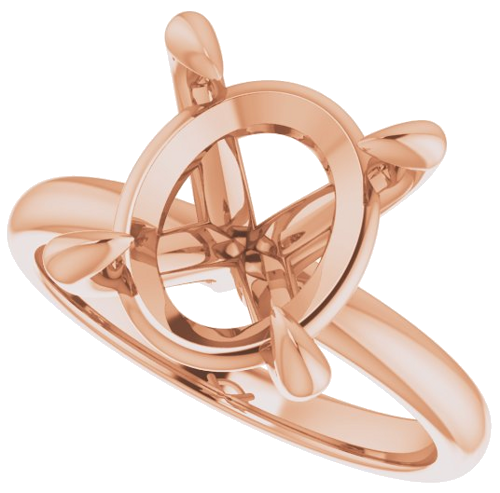 Sužadėtuvių Žiedas „Solitaire“ 14k rose gold Oval 12mm x 10mm (5)