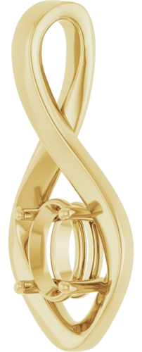 14K Yellow  7x5 mm Oval Pendant Mounting (2)
