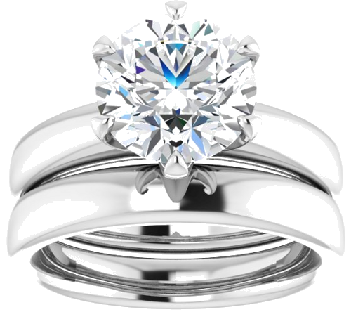 Sužadėtuvių Žiedas „Solstice Solitaire®“ 14k white gold Round 8.8mm (8)