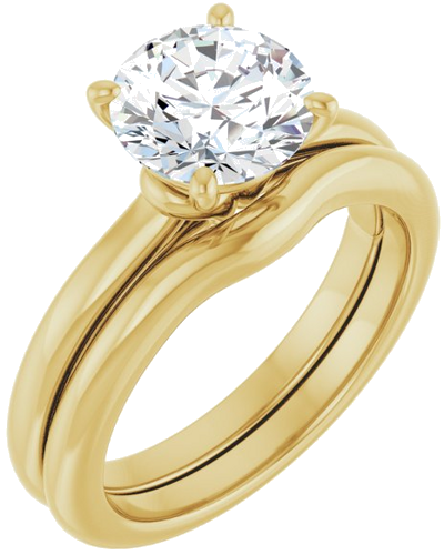 Sužadėtuvių Žiedas „Solitaire“ 14k yellow gold Round 8mm (6)