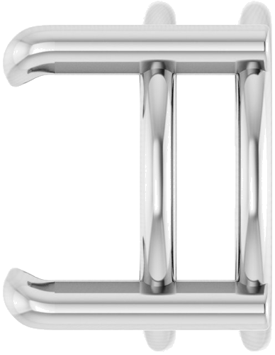 Pakabukas „Solitaire Slide“ 14k white gold Round 9.5mm (3)