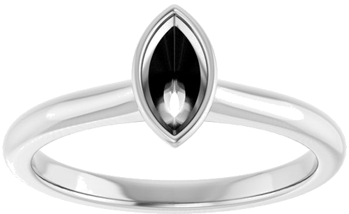 Sužadėtuvių Žiedas „Bezel-Set Solitaire“ 14k white gold Marquise 7mm x 3.5mm (3)