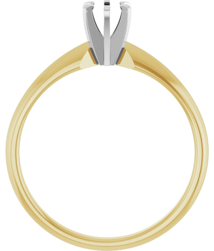 Sužadėtuvių Žiedas „Claw-Prong Solitaire“ 14k yellow/white gold Round 4.1mm (2)