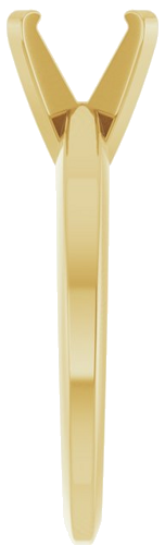 14K Yellow 7 mm Round Solitaire Engagement Ring Mounting (4)