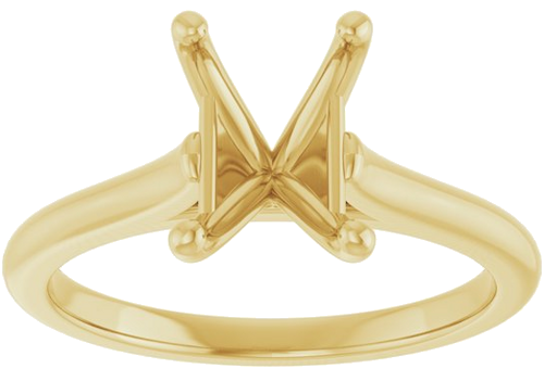 Sužadėtuvių Žiedas „Solitaire“ 417 Geltonojo Aukso Emerald 8mm x 6mm (3)