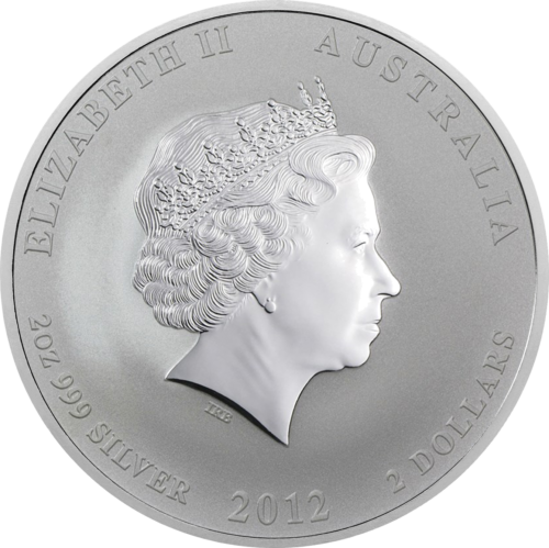 2 oz Year of the Dragon 2012 (Lunar II) Australia Silver Coin (2)