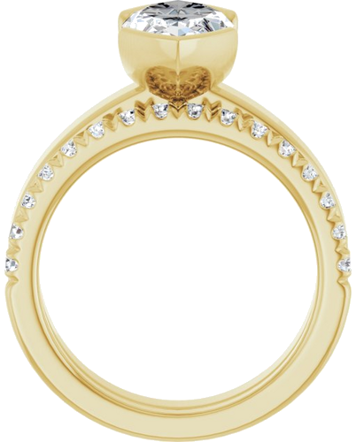Sužadėtuvių Žiedas „Half-Bezel Solitaire“ 14k yellow gold Marquise 15mm x 7mm (7)
