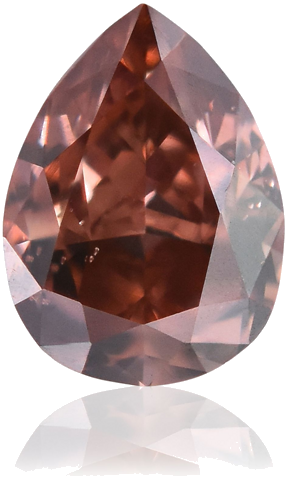 0.25 carat Fancy Deep Brownish Orangey Pink-SI1 Natūralus Pear Deimantas (1)