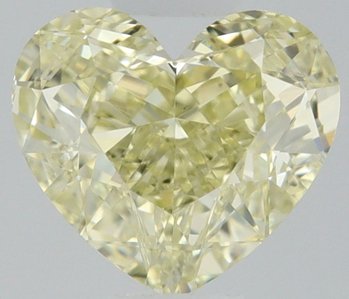 0.5 carat Fancy Light Yellow-VS1 Natūralus Heart Deimantas (1)