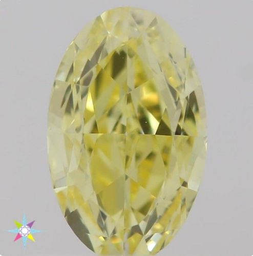 0.45 carat Fancy Intense Yellow-VS1 Natūralus Oval Deimantas (1)