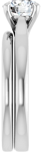 Sužadėtuvių Žiedas 14k white gold Round 6.5mm (9)