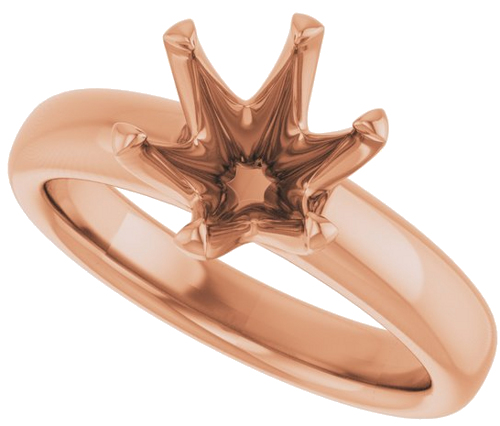 Sužadėtuvių Žiedas „Solitaire“ 750 Rožinis Aukso Round 8.2mm (5)