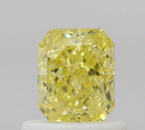 0.65 carat Fancy Intense Yellow-VS2 Natūralus Radiant Deimantas (1)