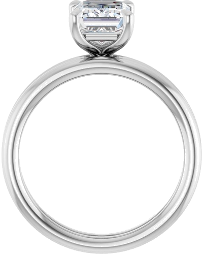Sužadėtuvių Žiedas „Claw-Prong Solitaire“ 14k white gold Emerald 8mm x 6mm (7)