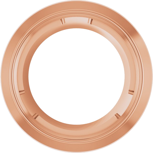 Pakabukas „Round Bezel-Set Slide“ 585 Rožinis Aukso Round 6mm (1)