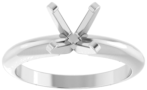 Sužadėtuvių Žiedas „Solitaire“ 585 Baltojo Aukso Round 6.5mm (3)