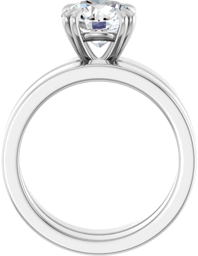 Sužadėtuvių Žiedas „Double Claw-Prong Solitaire“ 925 Sidabro Round 8.2mm (7)