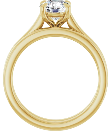 Sužadėtuvių Žiedas „Claw-Prong“ 14k yellow gold Round 6.5mm (7)