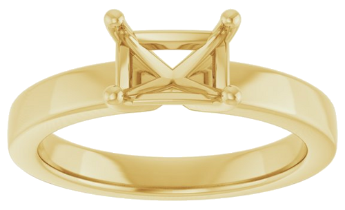 Sužadėtuvių Žiedas 14k yellow gold Emerald 7mm x 5mm (3)