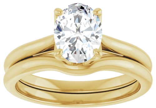 Sužadėtuvių Žiedas „Solitaire“ 585 Geltonojo Aukso Oval 8mm x 6mm (8)