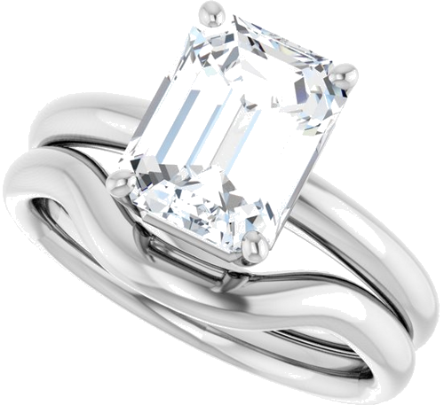 Sužadėtuvių Žiedas „Solitaire“ 925 Sidabro Emerald 9mm x 7mm (10)
