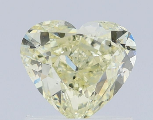 1.0 carat Fancy Light Yellow-VS2 Natūralus Heart Deimantas (1)