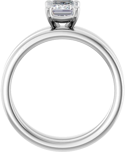 Sužadėtuvių Žiedas „Solitaire“ 14k white gold Emerald 7mm x 5mm (7)