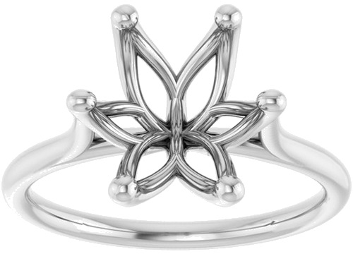 Sužadėtuvių Žiedas „Cathedral-Style Solitaire“ 950 Platinos Oval 11mm x 9mm (3)