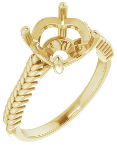 Sužadėtuvių Žiedas „Solitaire“ 14k yellow gold Round 9mm (1)