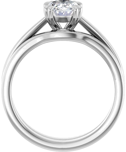 Sterling Silver 8x6 mm Oval Engagement Ring Mounting (7)