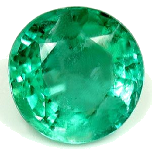 0.62 carat GREEN Round Smaragdas (1)