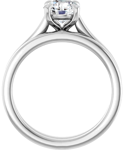 Sužadėtuvių Žiedas „Claw-Prong“ 14k white gold Round 6.5mm (7)