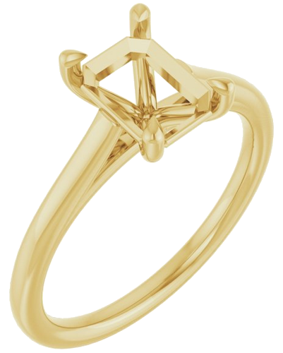 Sužadėtuvių Žiedas „Claw-Pong“ 10k yellow gold Emerald 7.5mm x 5.5mm (1)