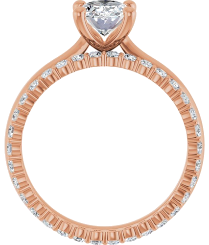 14K Rose 8x6 mm Oval Solitaire Engagement Ring Mounting (7)