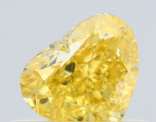 0.5 carat Fancy Intense Yellow-VS2 Natūralus Heart Deimantas (1)