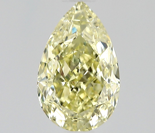 0.66 carat Fancy Yellow-VS1 Natūralus Pear Deimantas (1)