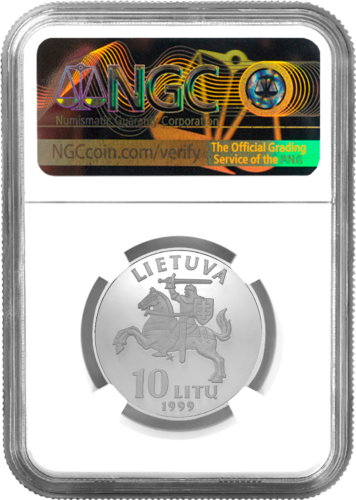 1999 Lietuva Kaunas 10 litų PF 69 ULTRA CAMEO (2)