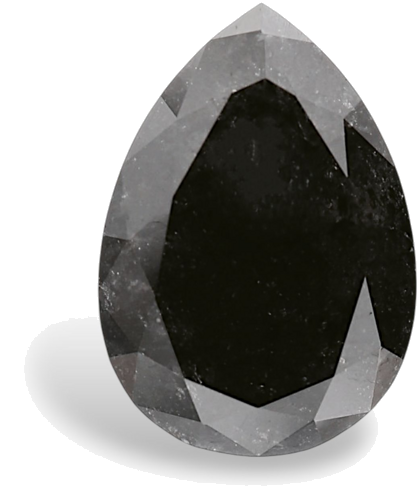 2.97 carat Fancy Black-VVS2 Natūralus Pear Deimantas (1)