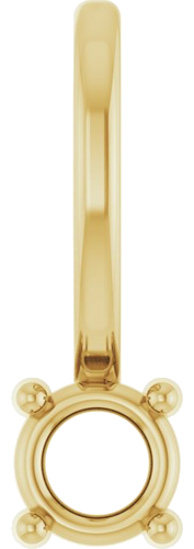 Pakabukas „Solitaire Charm“ 14k yellow gold Round 3mm (1)