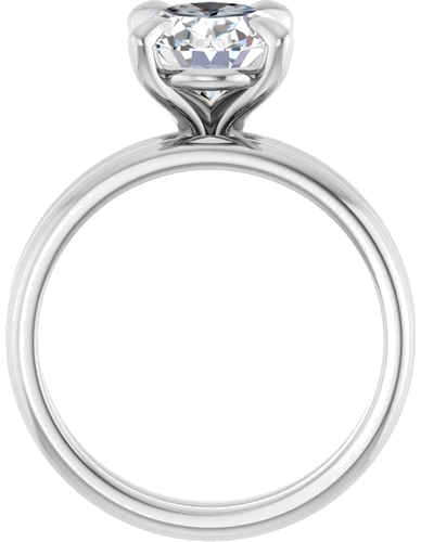 Sužadėtuvių Žiedas „Solitaire“ 950 Platinos Oval 10mm x 8mm (7)