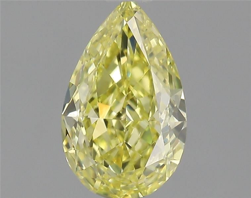 0.5 carat Fancy Intense Yellow-SI1 Natūralus Pear Deimantas (1)