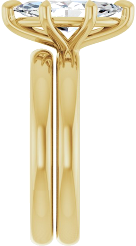 Sužadėtuvių Žiedas „Claw-Prong“ 10k yellow gold Marquise 12mm x 6mm (9)