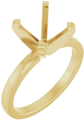 14K Yellow 9.3 mm Round 4-Prong Engagement Ring Mounting (1)