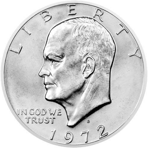 1 доллар Эйзенхауэр (1951–1980) США серебряная монета (1)